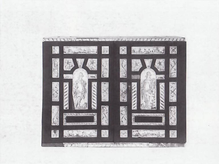 Figure allegoriche femminili (stipo) - bottega lombarda (?) (seconda metà sec. XVII, sec. XIX)