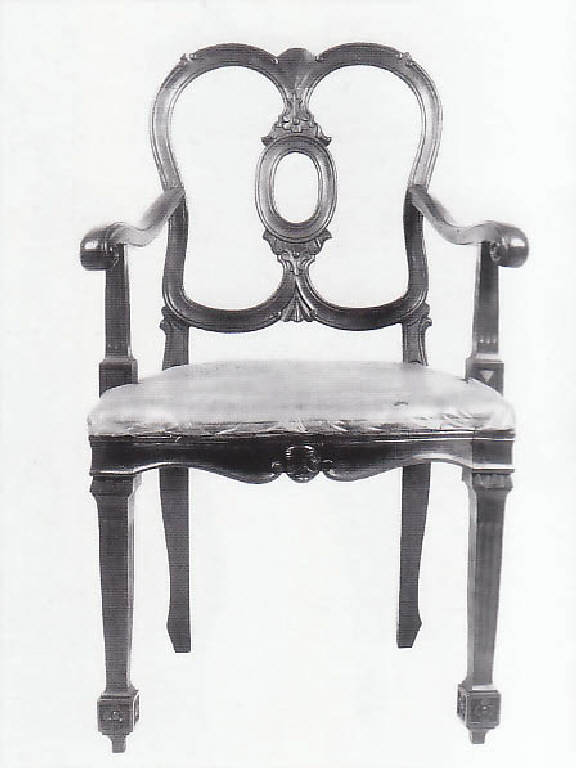 poltrona - bottega Italia Settentrionale (terzo quarto sec. XVIII)