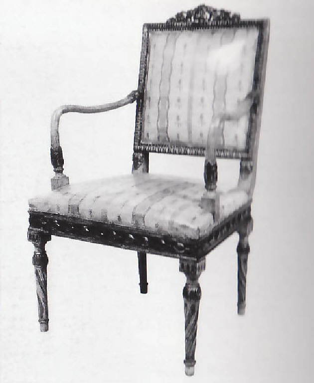 poltrona - bottega lombarda (?) (fine sec. XVIII)