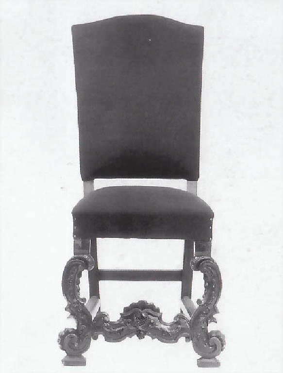 sedia - bottega bergamasca (primo quarto, fine sec. XVIII, sec. XIX)
