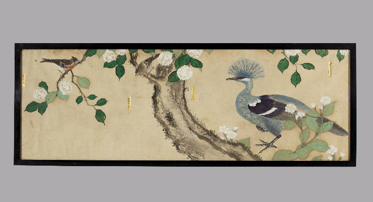 Fiori e uccelli (dipinto) - manifattura giapponese (sec. XIX)