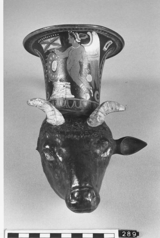 Protome animale (rhyton) - ambito apulo (seconda metà sec. IV a.C)