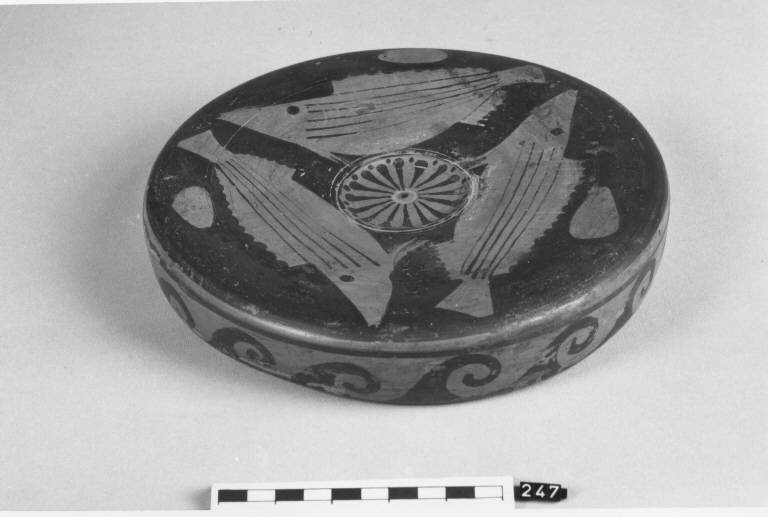 piatto da pesce - ambito apulo tardo (terzo quarto sec. IV a.C)