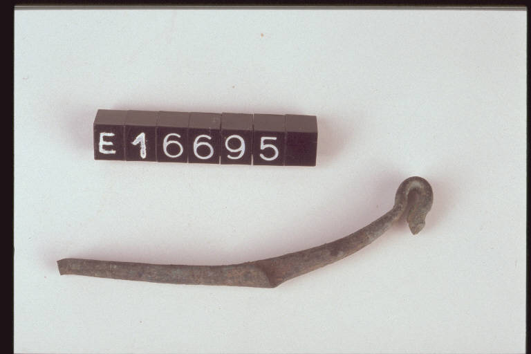 fibula ad arco serpeggiante - cultura di Golasecca (fine/ inizio secc. VI/ V a.C)