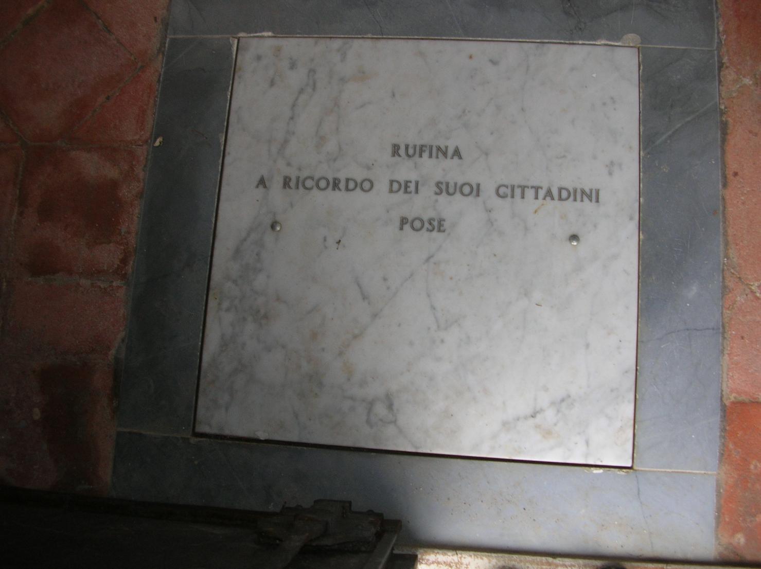 soggetto assente (lapide commemorativa) - ambito toscano (sec. XX)