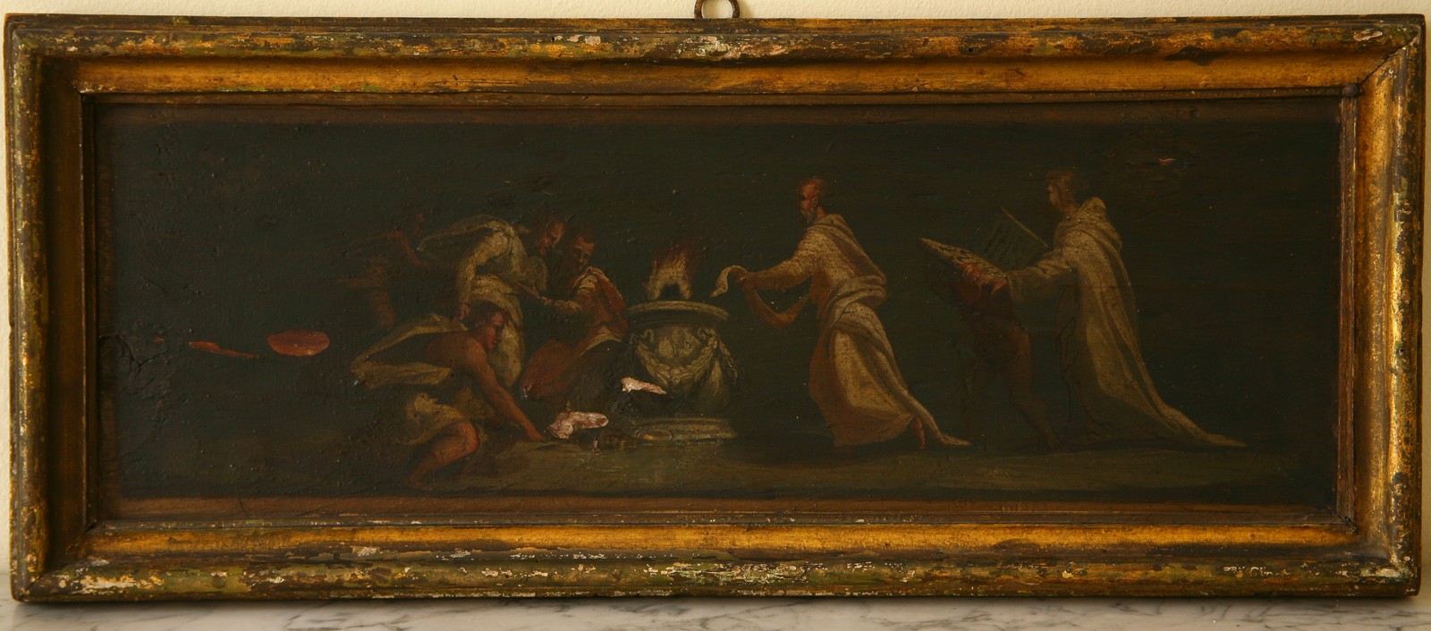 Figure di adoranti dinanzi ad un'ara, Scena di sacrificio (dipinto) di Sanzio Raffaello (scuola) (primo quarto sec. XVI)