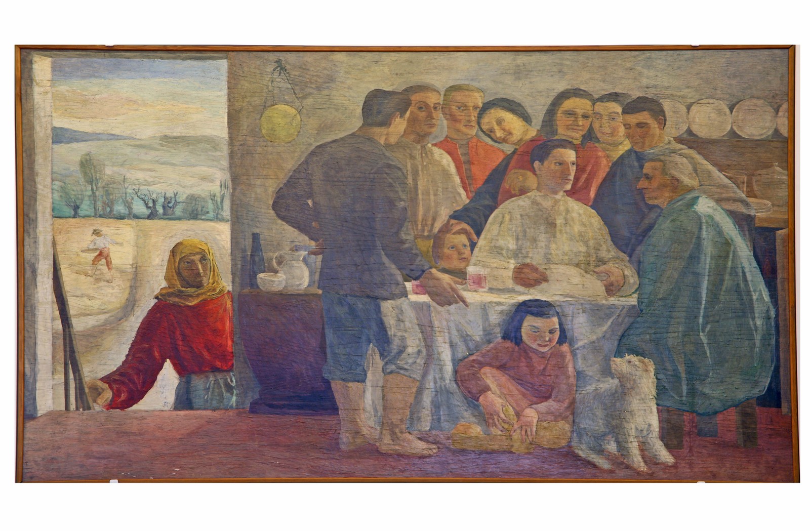 Il giorno della vincita e la nuova semina, scena di genere (dipinto) di Valeria Rambelli (sec. XX)