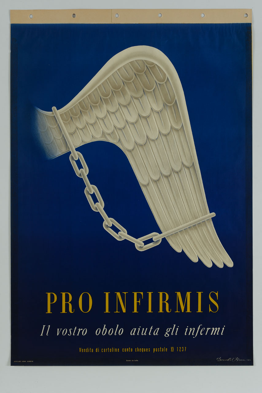 ala incatenata (manifesto) di Brun Donald (metà sec. XX)