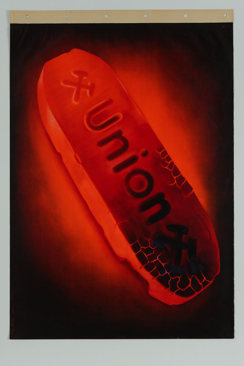 mattonella di carbone incandescente (manifesto) di Bühler Fritz (sec. XX)