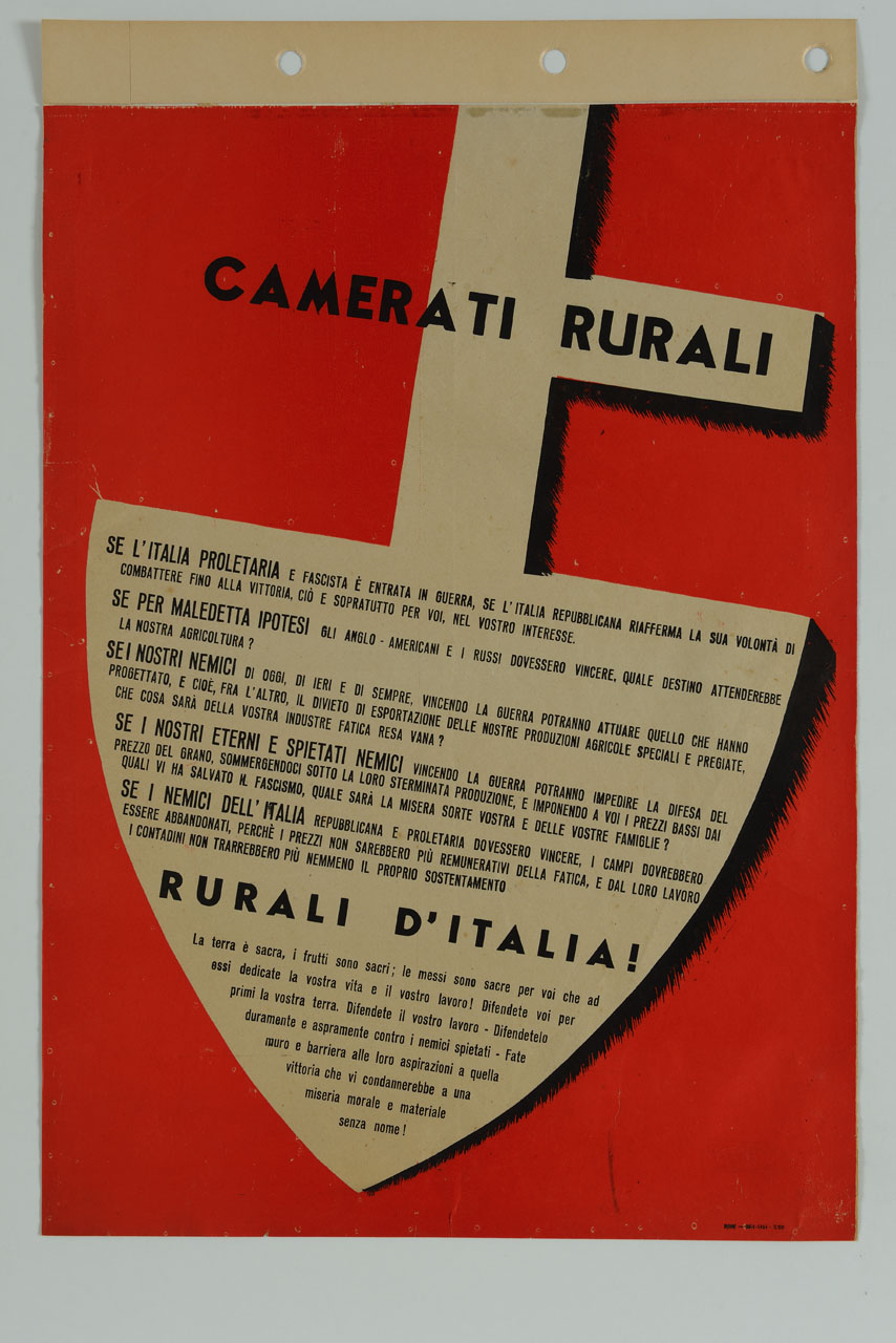 vanga e iscrizioni (manifesto) - ambito italiano (sec. XX)