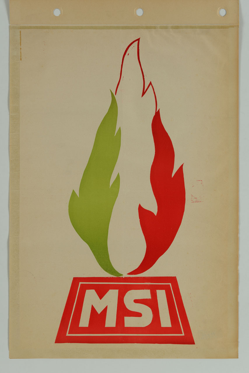 simbolo politico del Movimento Sociale Italiano (manifesto) - ambito italiano (sec. XX)