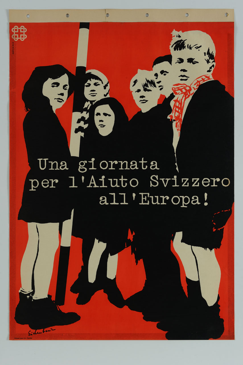 gruppo di bambini (manifesto) di Eidenbenz Hermann (sec. XX)