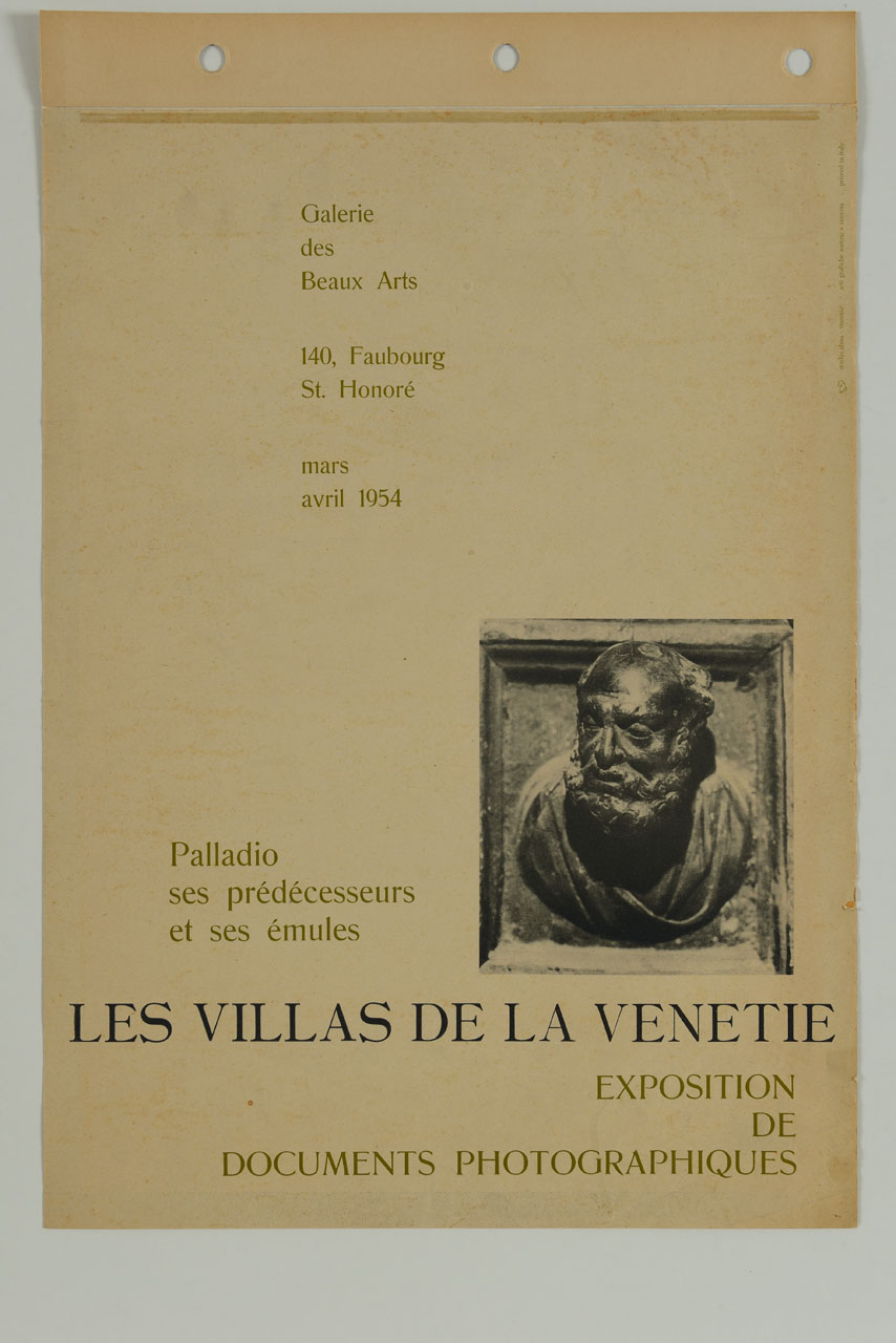 ritratto d'uomo barbato entro formella quadrata (manifesto) di Studio Alma (sec. XX)