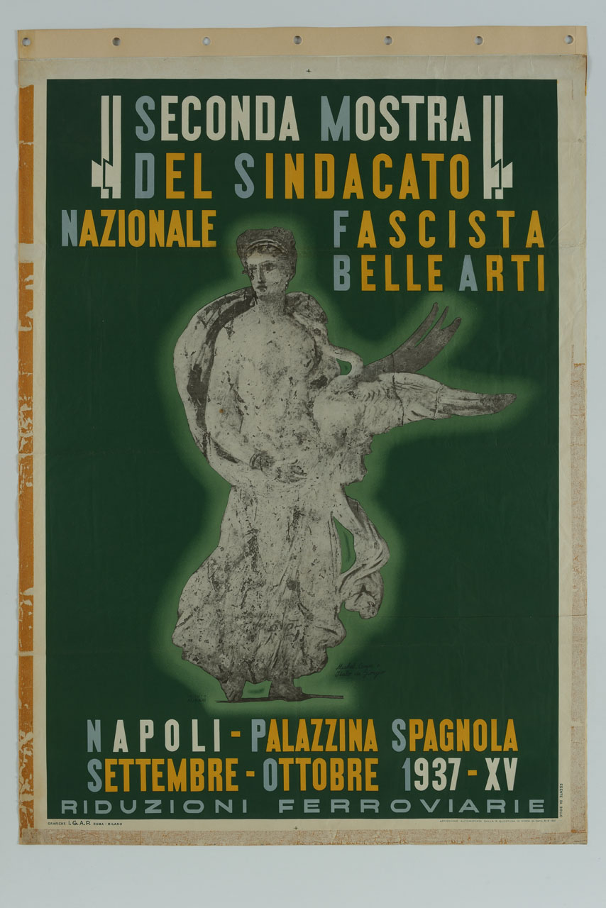 affresco con Leda e il cigno (manifesto) di De Giorgio Italo, Conte Michelangelo (sec. XX)