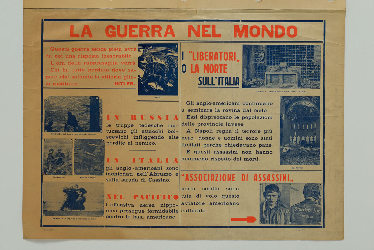 immagini di guerra e iscrizioni (manifesto) - ambito italiano (sec. XX)