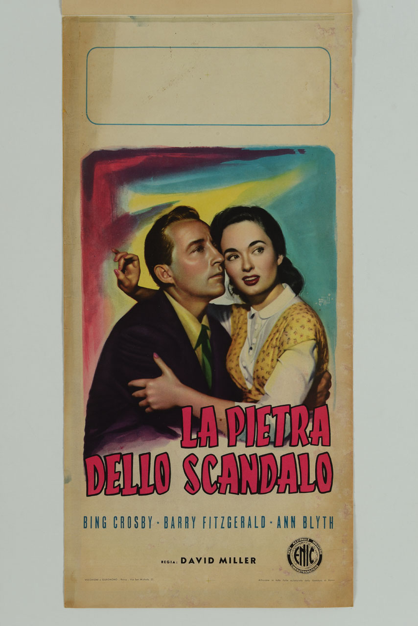 un uomo e una donna abbracciati (manifesto) di Fiorenzi - ambito italiano (sec. XX)