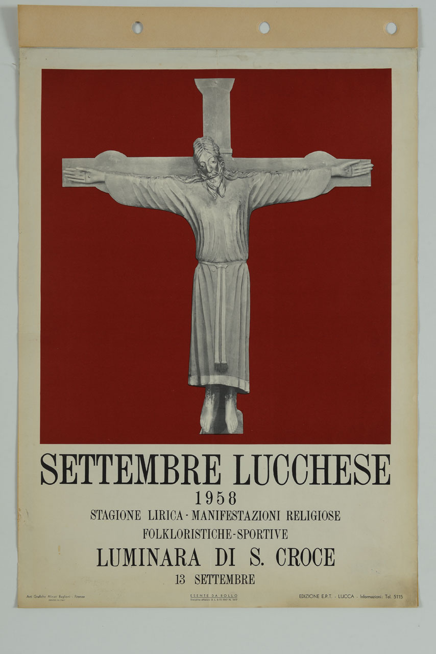 Volto Santo di Lucca (manifesto) - ambito italiano (sec. XX)