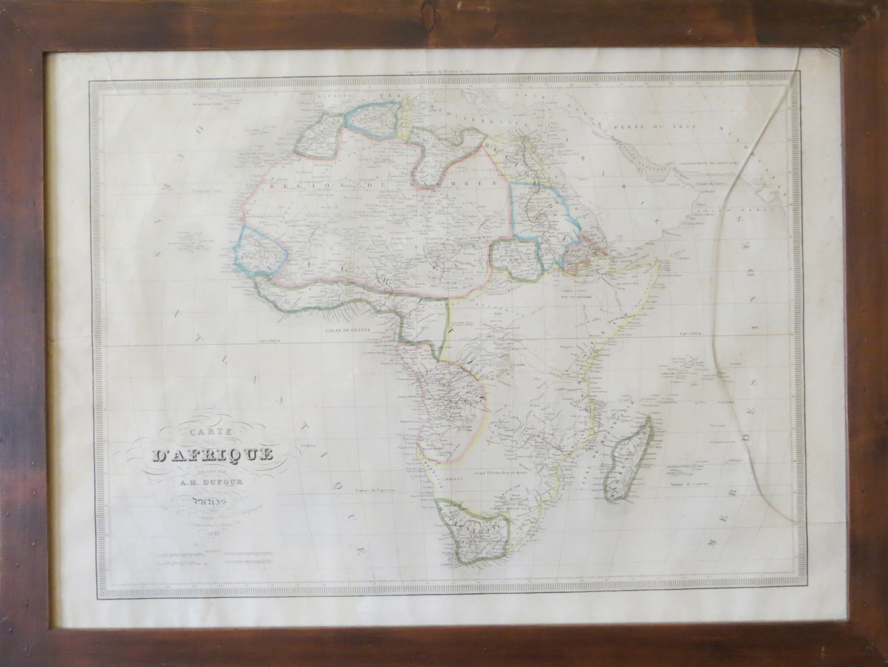 carta geografica dell'Africa (stampa) di Dufour Auguste-Henri (sec. XIX)