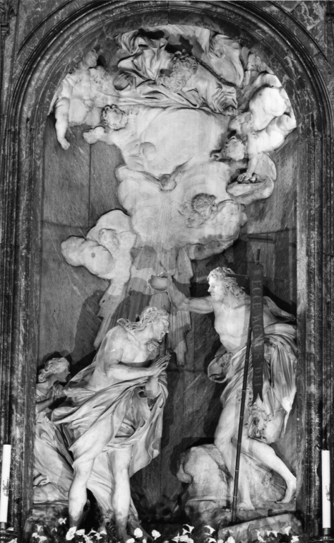 battesimo di Cristo (gruppo scultoreo) di Raggi Antonio (seconda metà sec. XVII)