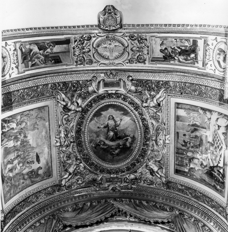 episodi della vita di San Lorenzo (decorazione plastico-pittorica, complesso decorativo) di Tempesta Antonio (inizio sec. XVII)