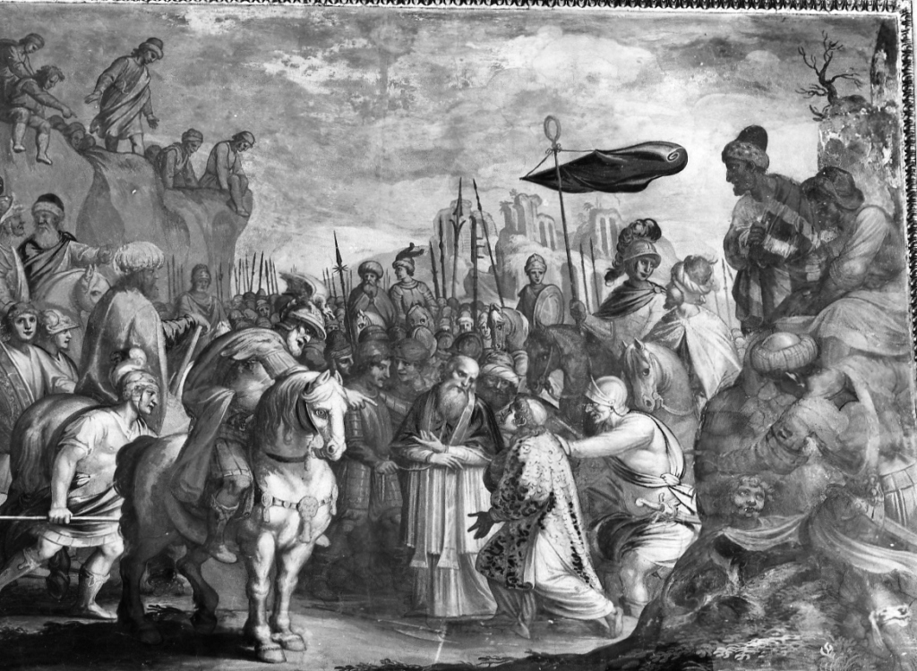 San Lorenzo incontra papa Sisto II (dipinto) di Tempesta Antonio (inizio sec. XVII)