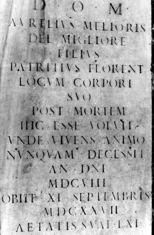 lapide tombale - ambito romano (secondo quarto sec. XVII)