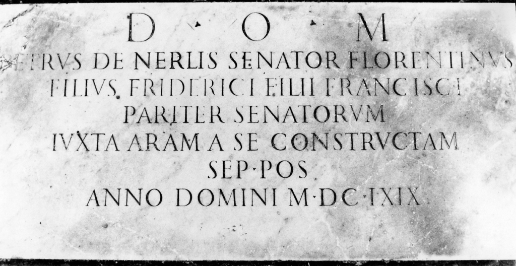 lapide tombale - ambito romano (fine sec. XVII)