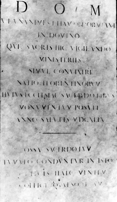 lapide tombale - ambito romano (prima metà sec. XVII)