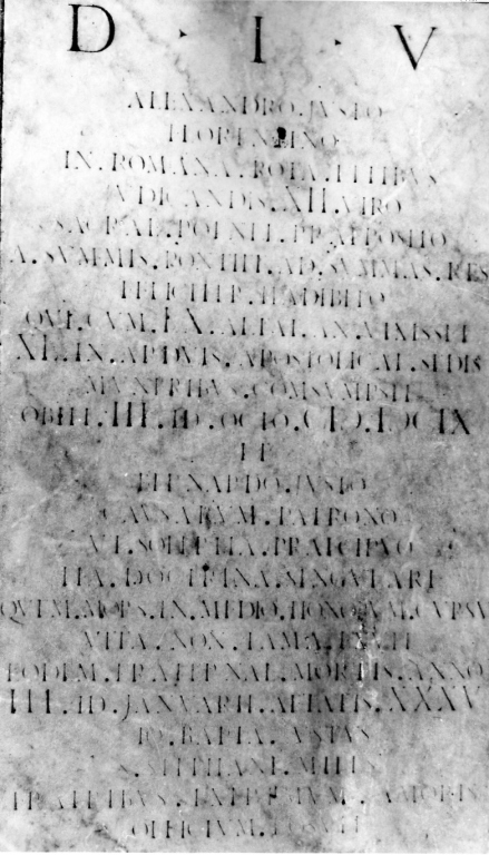 lapide tombale - ambito romano (primo quarto sec. XVII)