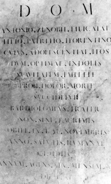 lapide tombale - ambito romano (fine sec. XVI)