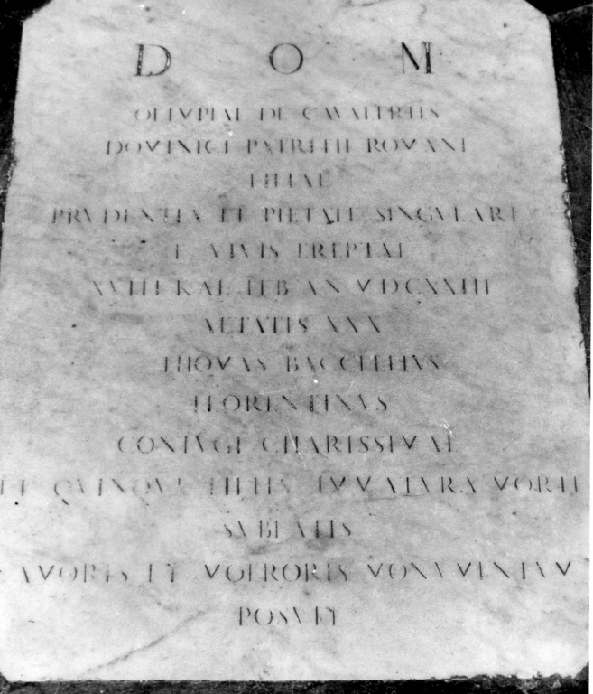 lapide tombale - ambito romano (secondo quarto sec. XVII)