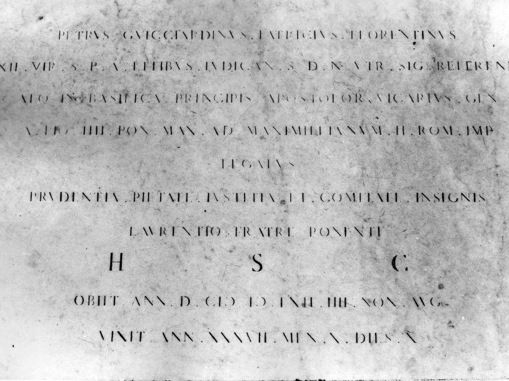 lapide tombale - ambito romano (seconda metà sec. XVI)