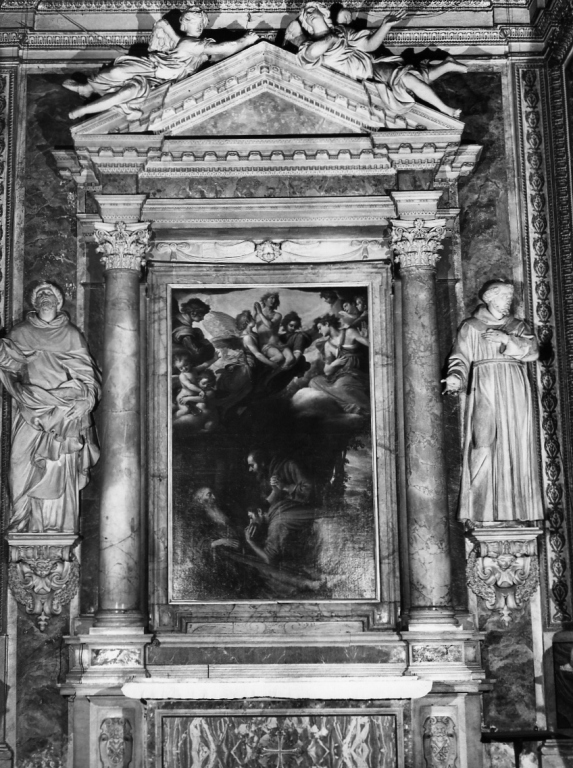 mostra d'altare, complesso decorativo - ambito romano (inizio sec. XVII)
