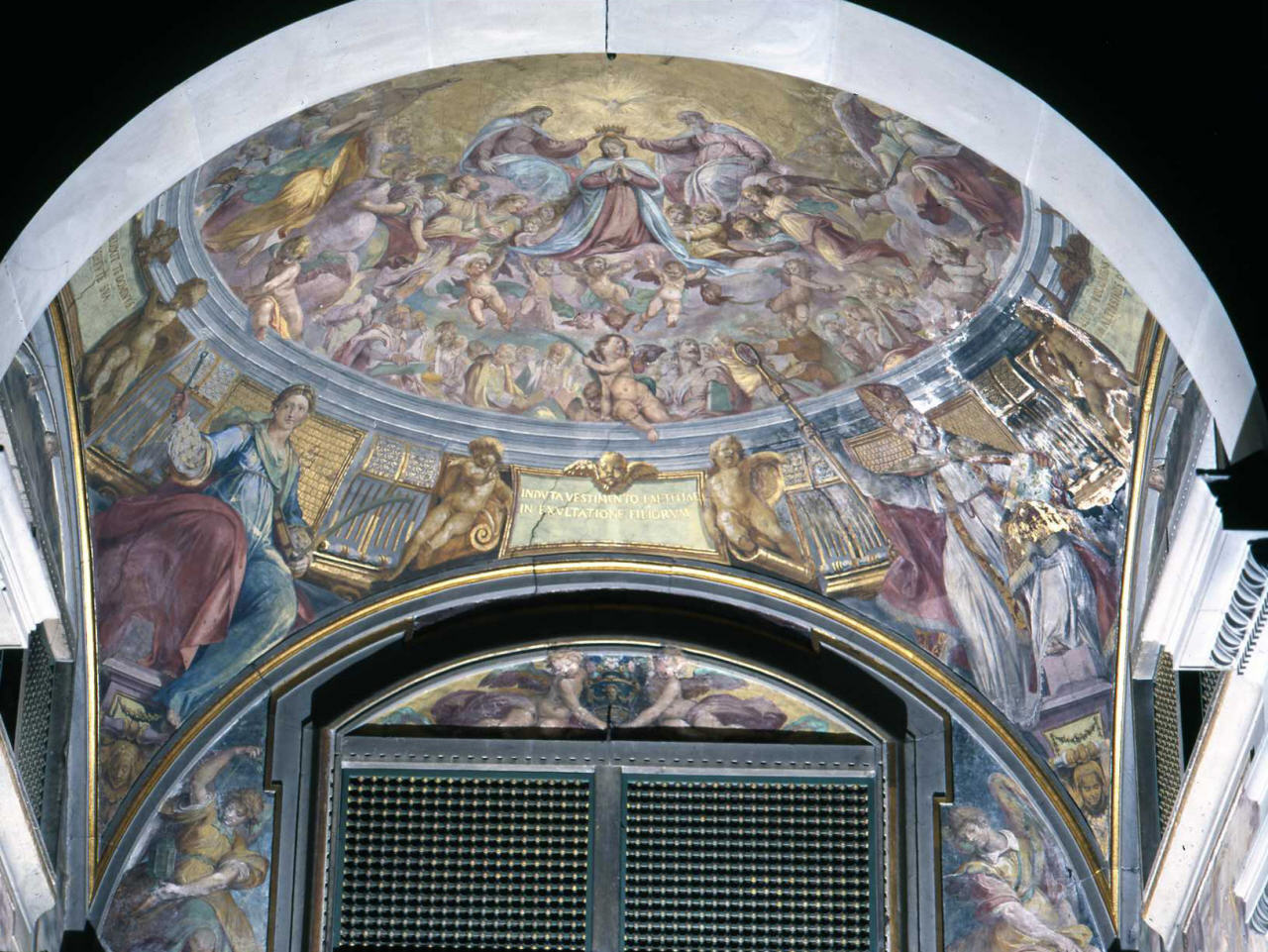 Incoronazione della Madonna, Santi (dipinto, ciclo) di Barbatelli Bernardino detto Poccetti (primo quarto sec. XVII)