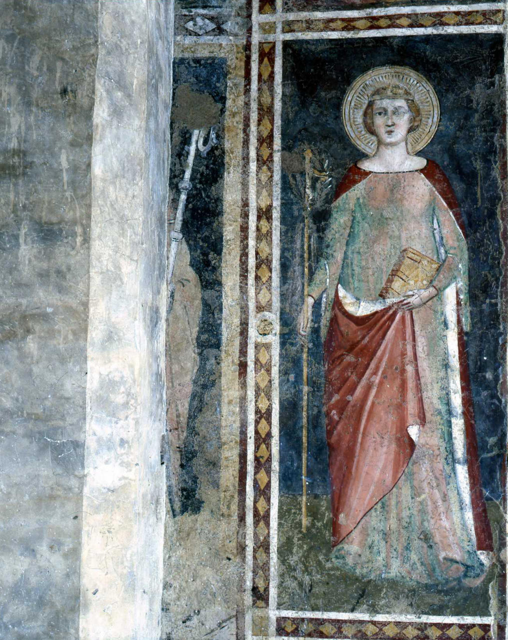 Santo (dipinto, frammento) - ambito fiorentino (secondo quarto sec. XIV)