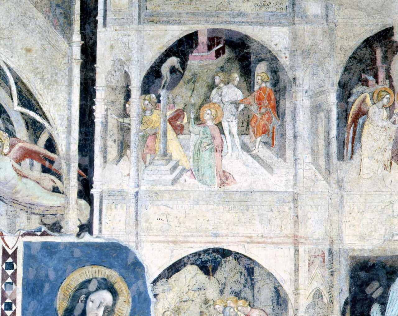 Sant'Apollonia di fronte all'idolo pagano (dipinto, ciclo) di Cenni di Francesco di Ser Cenni (seconda metà sec. XIV)