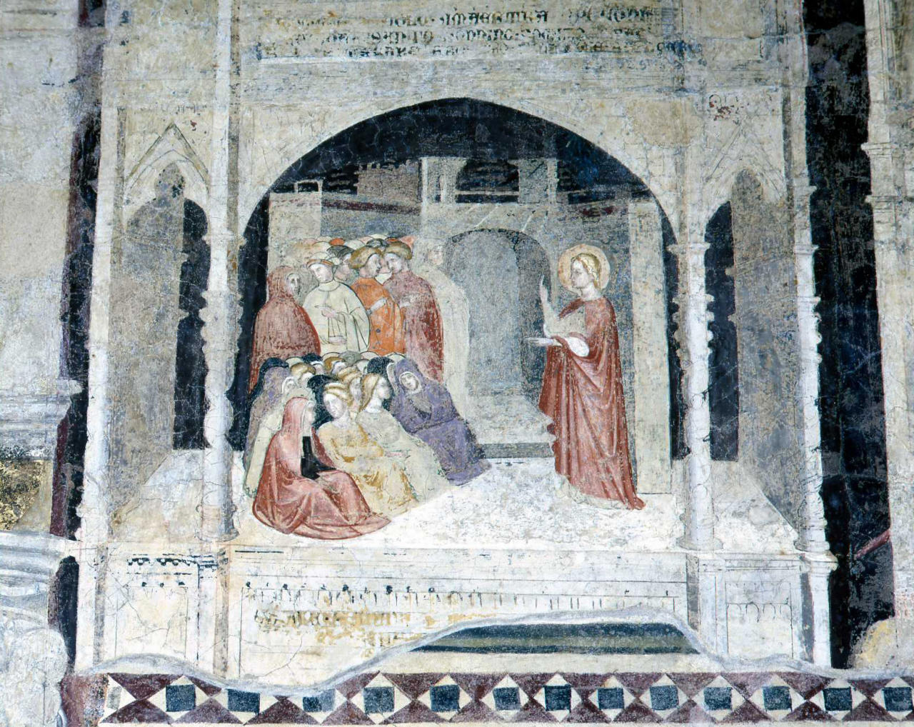 Sant'Apollonia disputa con i savi (dipinto, ciclo) di Cenni di Francesco di Ser Cenni (seconda metà sec. XIV)
