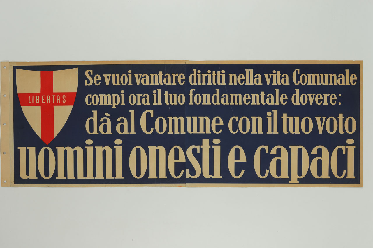 scudo crociato (manifesto, stampa composita) - ambito italiano (sec. XX)