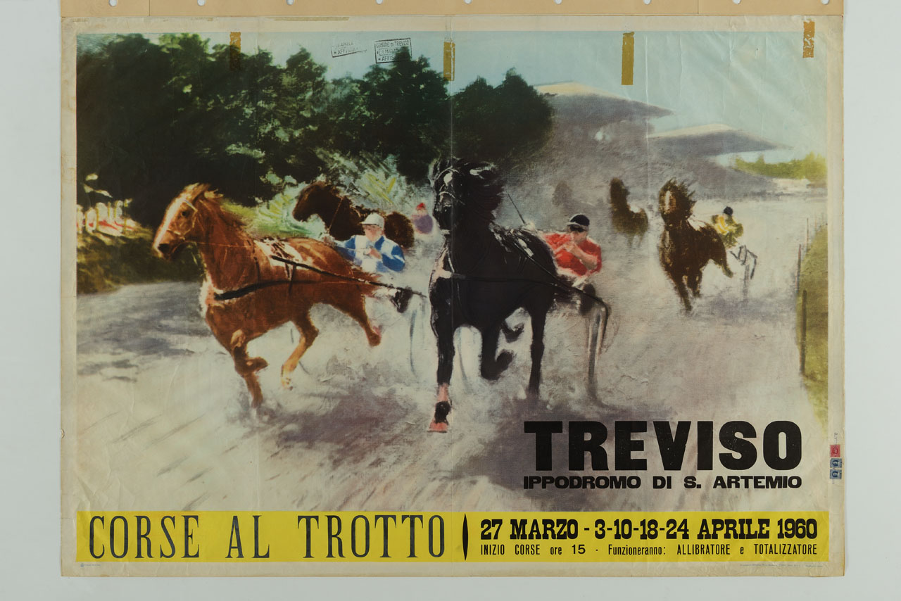 Corsa a Vincennes di Louis Ferdinand Malespina (manifesto) - ambito italiano (sec. XX)