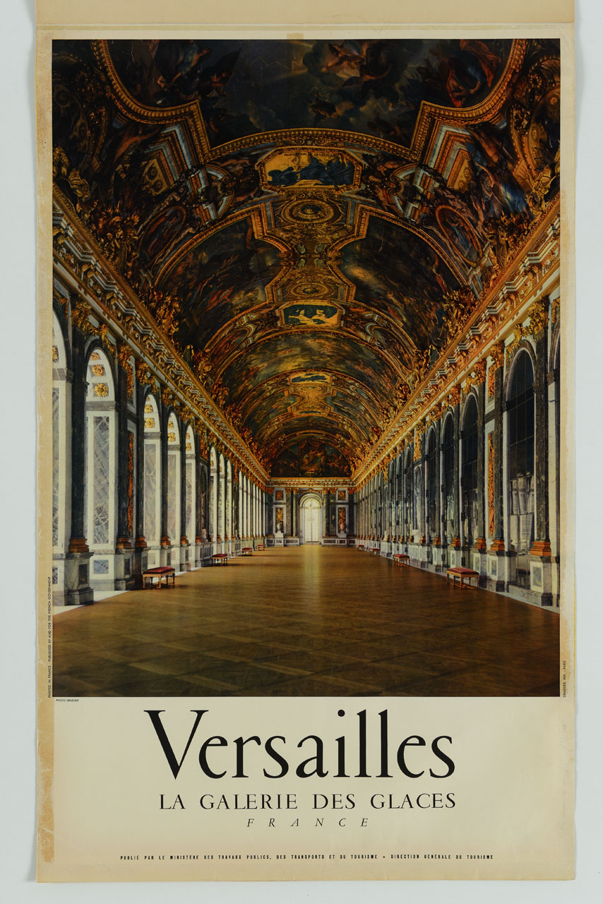 Galleria degli Specchi nella Reggia di Versailles (manifesto) di Draeger - ambito francese (sec. XX)