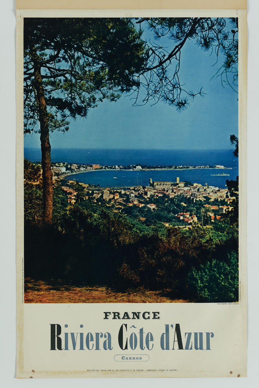 veduta del golfo di Cannes (manifesto) di Louis Falquet - ambito francese (sec. XX)