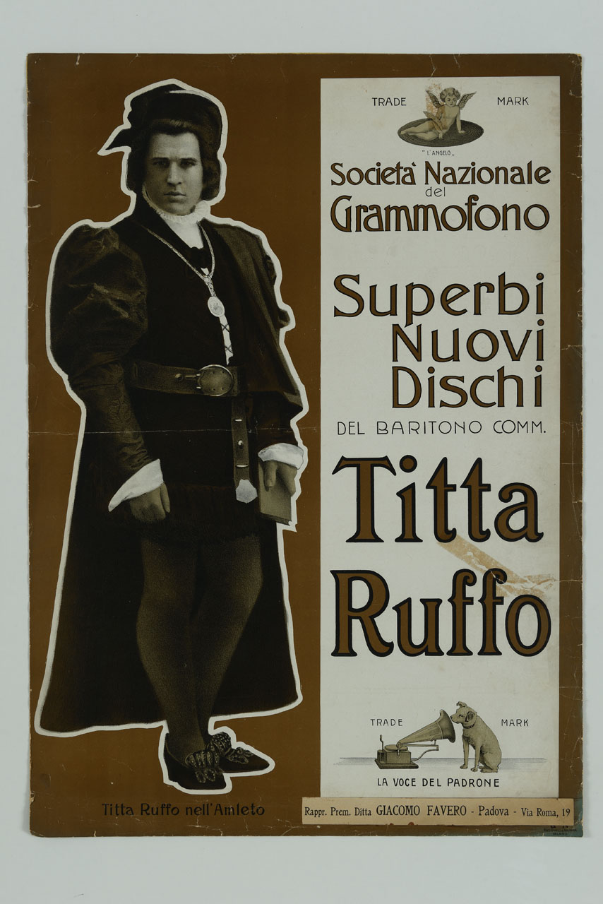 Titta Ruffo nei panni dell'Amleto (locandina) - ambito europeo (sec. XX)