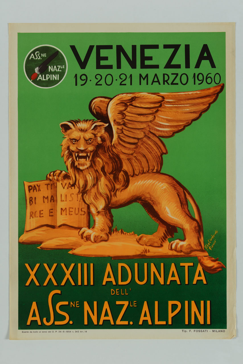 leone di San Marco (locandina) di Cianfanelli Folco (sec. XX)