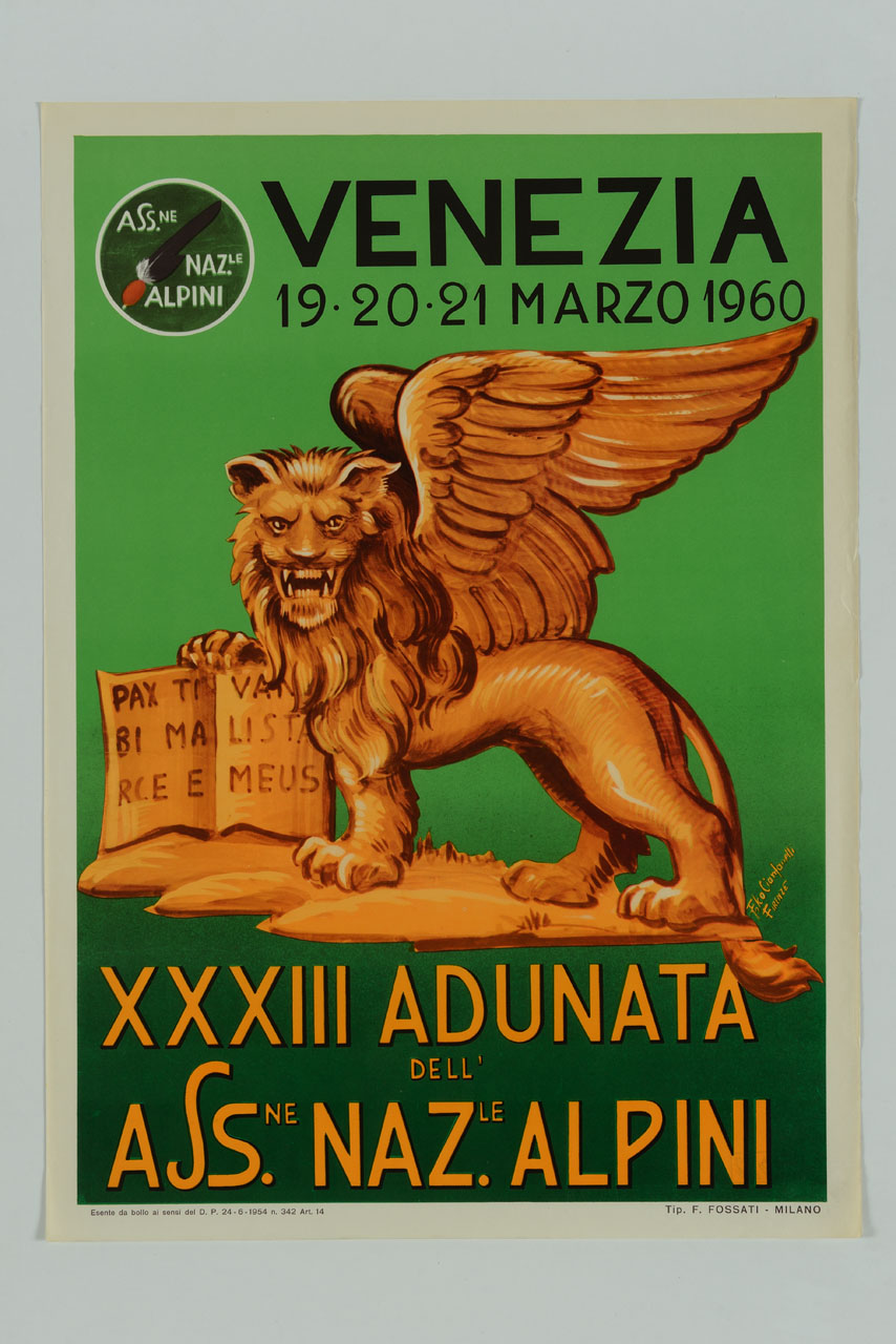 leone di San Marco (locandina) di Cianfanelli Folco (sec. XX)