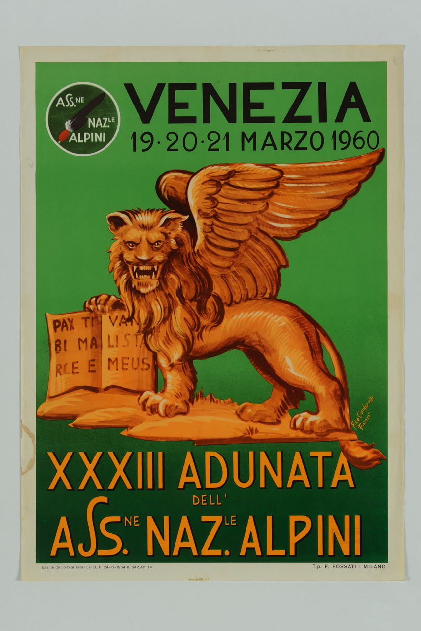 leone di San Marco (locandina) di Cianfanelli Folco (sec. XX)