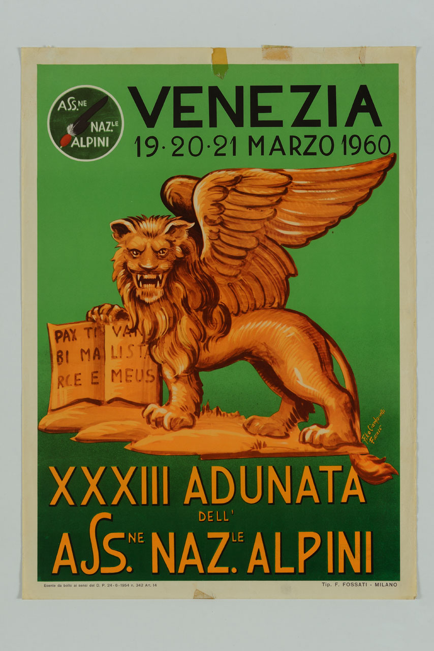 leone di San Marco (locandina) di Cianfanelli Folco (sec. XX)