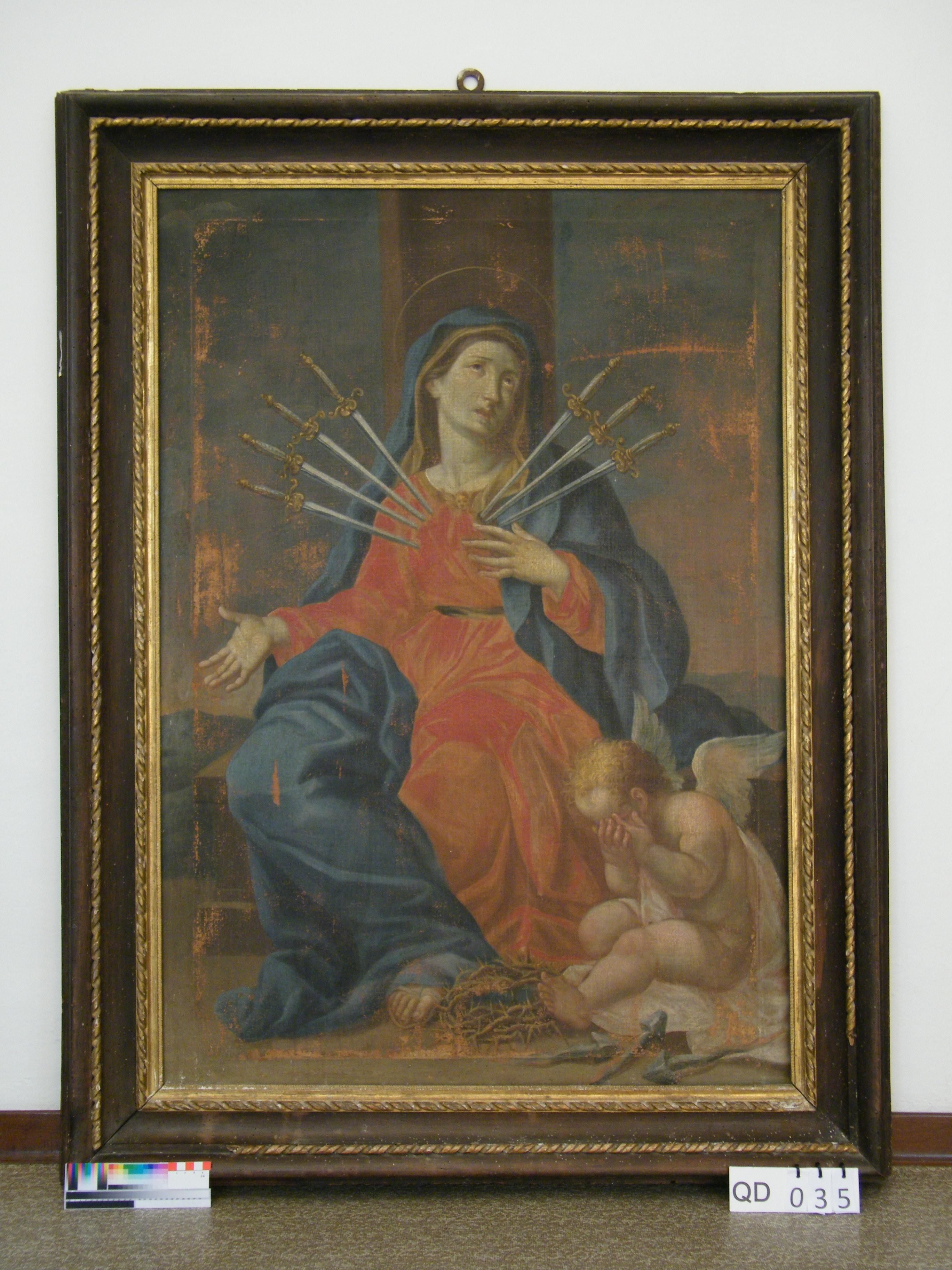 Madonna trafitta da sette spade (dipinto, pendant) di Ricci Natale (attribuito) (sec. XVIII)