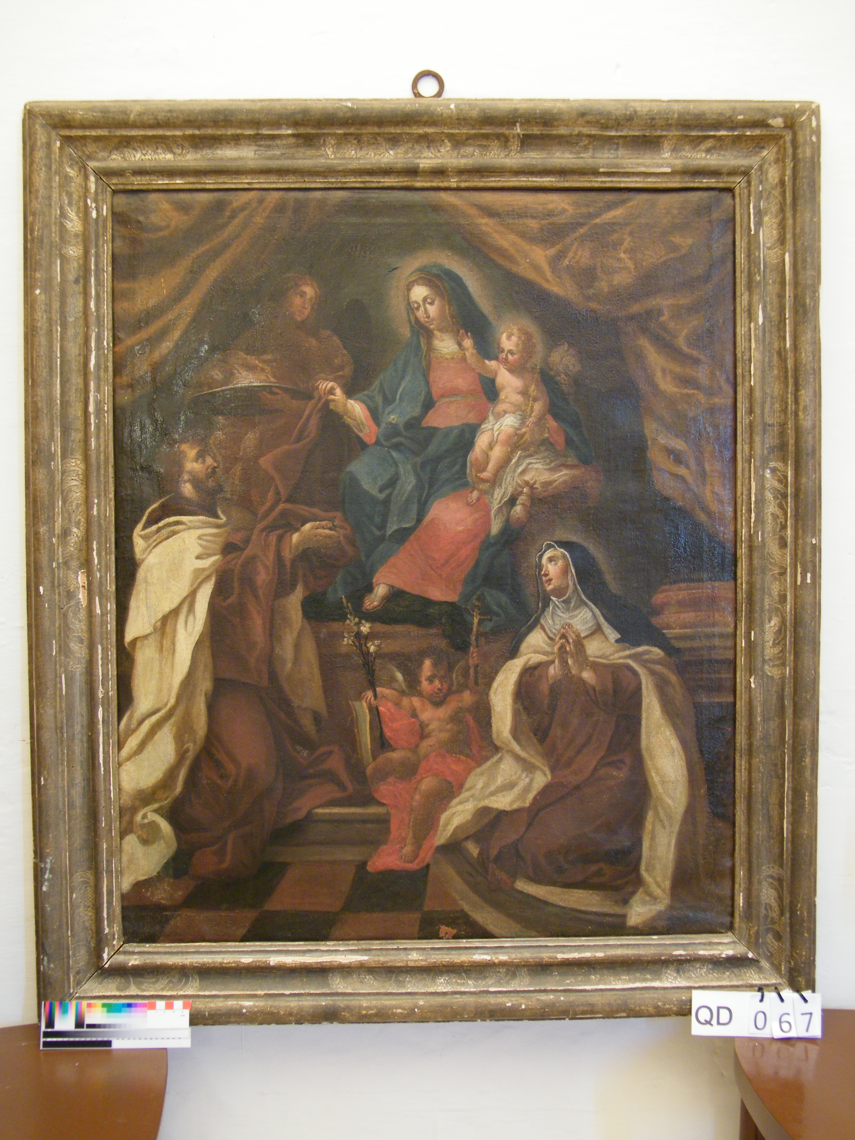 Madonna del Carmelo con San Simone Stock e Santa Teresa d'Avila (dipinto, pendant) di Ricci Natale (sec. XVIII)
