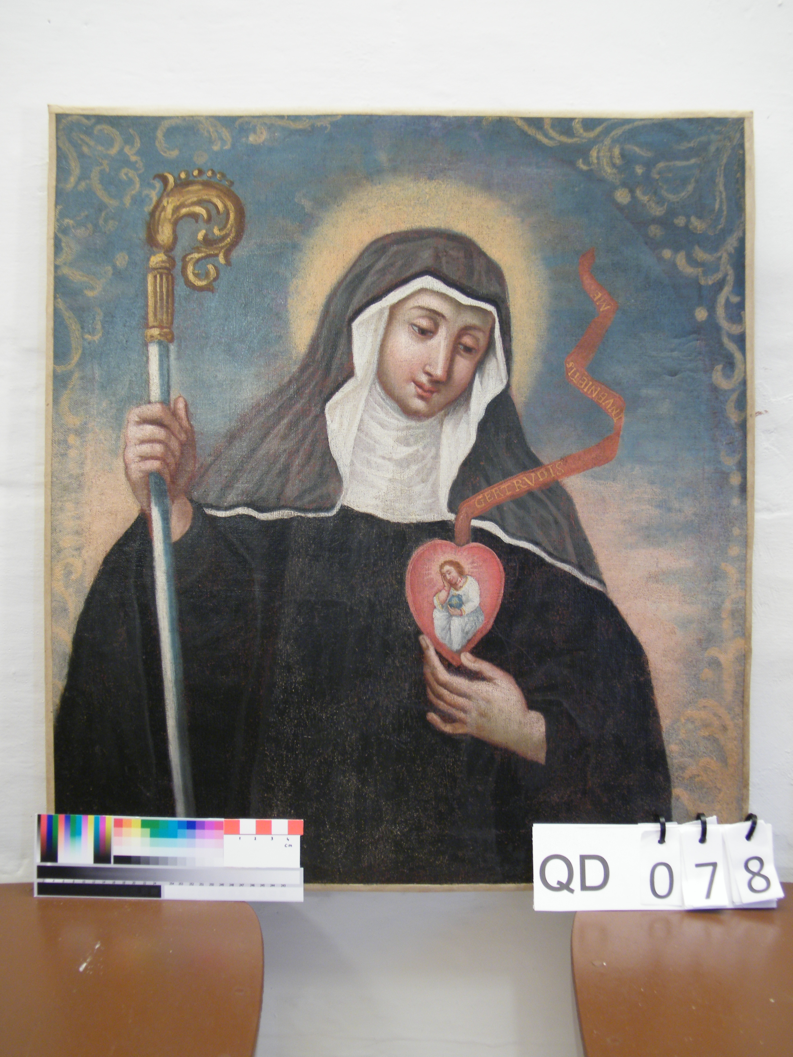 Santa Gertrude da Helfta (dipinto) di Ricci Natale (e aiuti) (sec. XVIII)