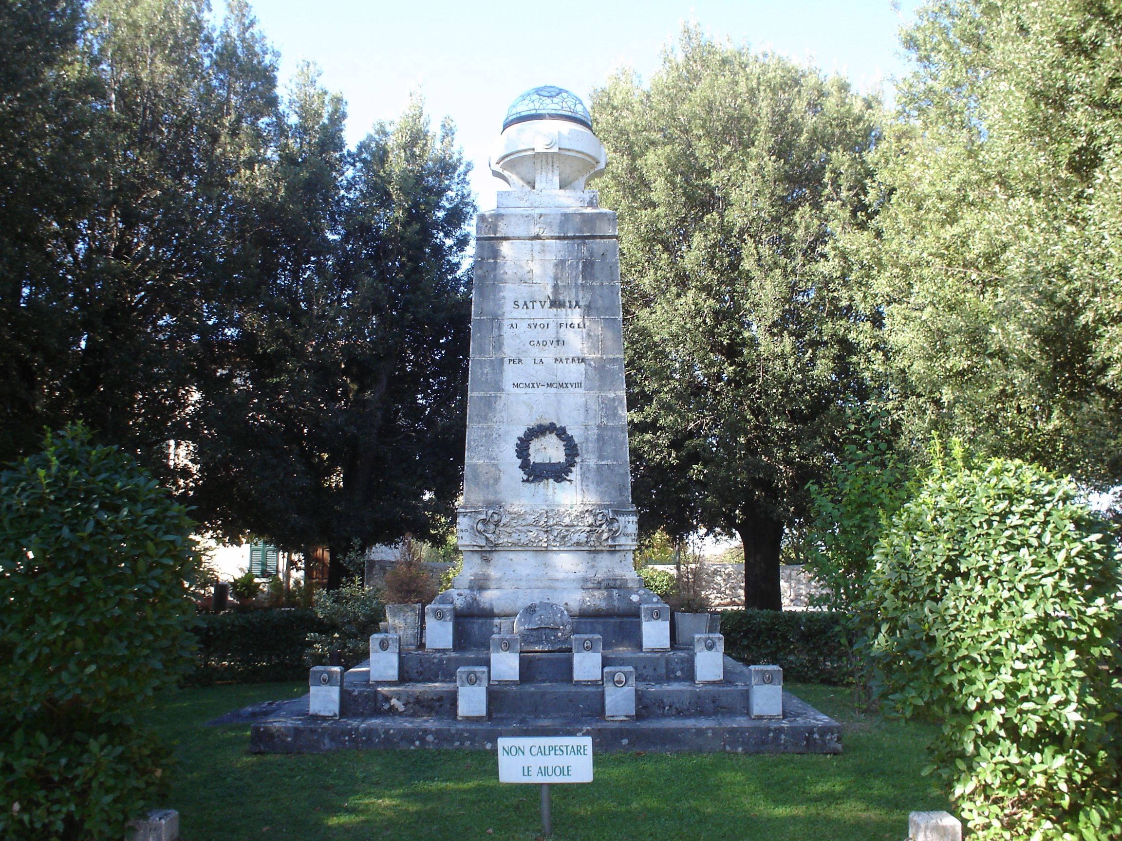 monumento ai caduti - a cippo - bottega senese (sec. XX)